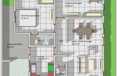 Construction de villa basse type F3